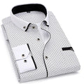 Men's Casual Printed Full Sleeve Shirt - Multicolor |White and Black