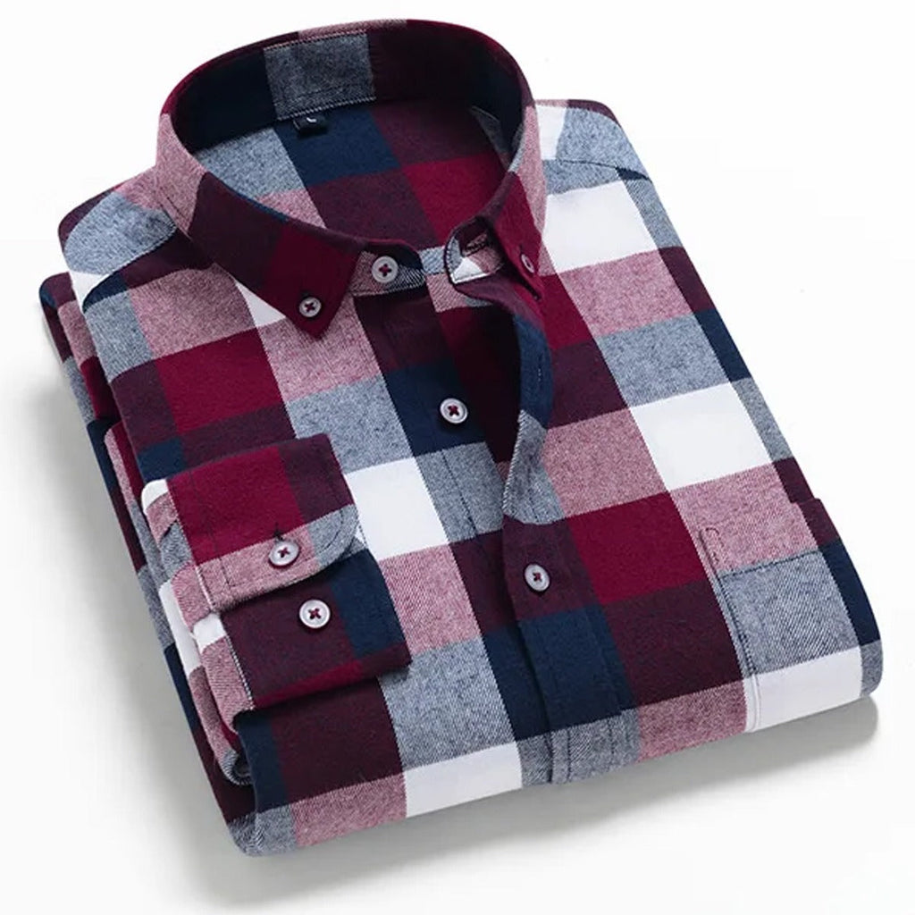 Elegant Multicoloured Checked Cotton Casual Shirts For Men
